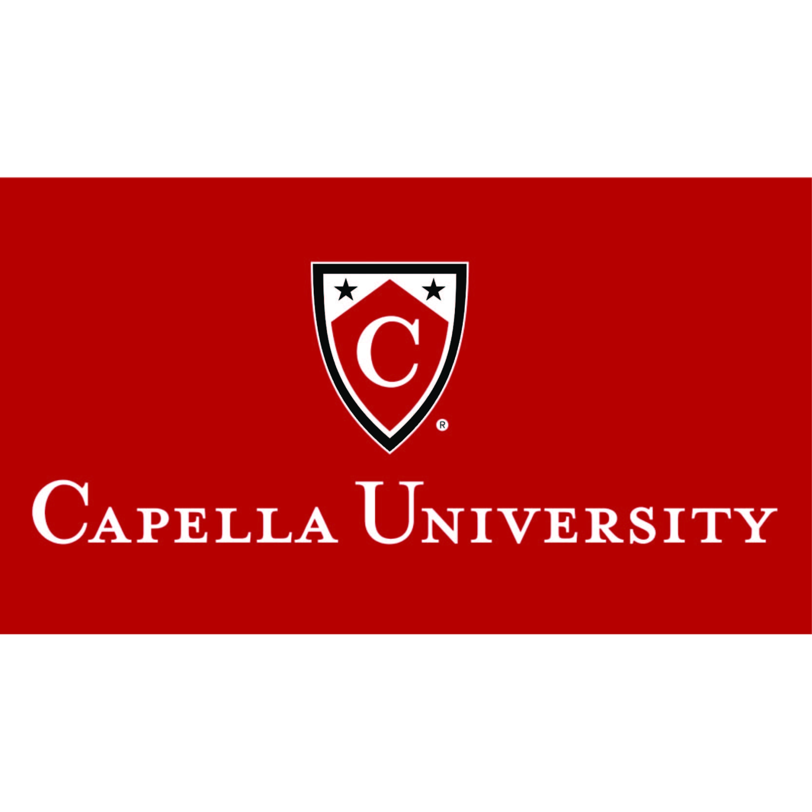 Customized Red Background Capella University Logo Iron On Transfers (Decal/Sticker) For T Shirt/Jerseys